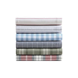 Eddie Bauer - Full Bed Sheets, Cotton Flannel Bedding Set with Matching Pillowcases, Brushed for Extra Softness, Deep Pocket, Oeko-Tex Certified (Heartland Plaid Green) Eddie Bauer