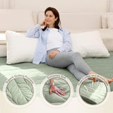 ZonLi Japanese Floor Mattress Futon Mattress King Size, 4" Thicken Roll Up Tatami Mat 100% Cotton Washable Cover, Portable & Foldable Floor Bed Mattress for Sleeping, Dormitory, Adult Kids, Green ZonLi