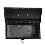 bchsadvb Truck Tool Box Aluminum Pickup Small Truck Bed Toolbox 5 Bar Tread Pattern Truck Storage Trailer Box with Lock 16"X7.5"X10" for Pickup,Truck Bed, RV, Trailer,Heavy Duty Waterproof Black box bchsadvb