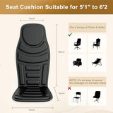 JOJOPEPE Back Massager with Heat,8 Vibration Motors Massage Chair Pad for Shoulder and Back, Deep Tissue Vibration Seat Cushion for Body Pain Relief，Home Office Chair Use, Gifts for Women,Men,Black JOJOPEPE
