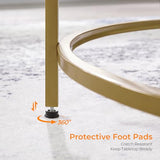 Yaheetech Gold Glass Coffee Table for Living Room, 36" Round Glass Coffee Table with Metal Frame, Circle Coffee Table for Home, Office, Apartment Yaheetech