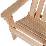 Shine Company Marina Adirondack Chair, Back & Seat Pre-Assembled, Natural Shine Company