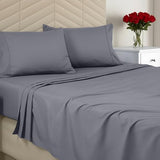 Utopia Bedding Queen Sheet Set – Brushed Microfiber – Ultra Soft Bed Sheets for Queen Size Bed Set – Deep Pocket, Wrinkle & Fade Resistant – Includes 1 Fitted, 1 Flat, 2 Pillowcases (Grey) Utopia Bedding
