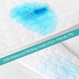 Crib Mattress Protector Sheets Waterproof 2 Pack, Quilted Crib Mattress Pad Cover Fitted Fits for Toddler Bed Mattress, White, 52” x 28” Biloban