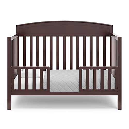 Graco Benton 5-in-1 Convertible Crib (Espresso) – GREENGUARD Gold Certified, Converts from Baby Crib to Toddler Bed, Daybed and Full-Size Bed, Fits Standard Full-Size Crib Mattress Graco