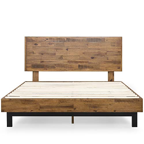 Zinus Tricia Adjustable Wood Platform Bed Frame with Slat Support - Full Size - WoodArtSupply