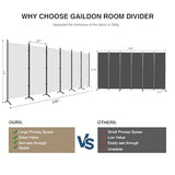 Room Divider, 6 Panel Room Dividers and Folding Privacy Screens, 6FT Partition Room Office Wall Divider for Separation 200" W Fabric, Portable Freestanding Room Divider Wall (White) gaildon