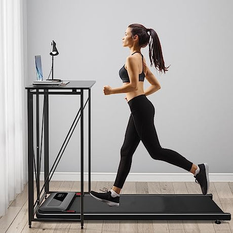 39.37" Folding Standing Desk, Small Laptop Stand Up Desk for Sitting or Standing, No Assembly Needed, Portable, Tall Foldable Desk for Home, Office, Small Spaces (Black) Ytaoka