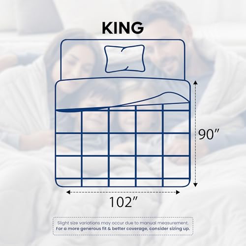 Utopia Bedding Comforters King Size, All Season Duvet Insert, Down Alternative Box Stitched Bed Comforter with Corner Tabs, Machine Washable (White) Utopia Bedding