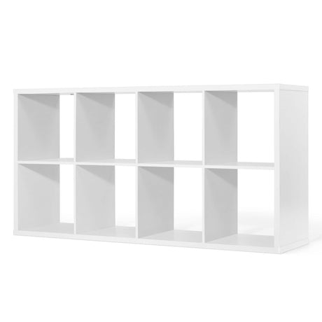 CAPHAUS Sturdy Room 13-Inch Cube Storage Organizer Shelf, with Extra Thick Exterior Edge, Open Storage Shelf Divider, Bookcase, 6-Cube / 8-Cube / 9-Cube, Colors Available in Rustic Grey Oak and White CAPHAUS