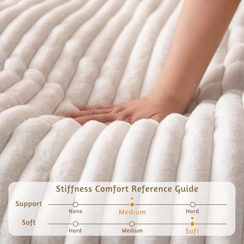 YOSHOOT 6 Inches Futon Mattress Full Size, Thick Futons Sofa Bed Couch, Floor Mattress for Adults, Shredded Foam Filling(Frame Not Included), Medium Firm YOSHOOT