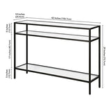 Siviline 42'' Wide Rectangular Console Table in Blackened Bronze Henn&Hart