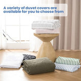 ROSE&RISY Blue Queen Duvet Cover Set, 3 Pieces Soft Bedding Queen Set, Breathable and Cooling,Includes 1 Duvet Cover, 2 Pillow Cases (Blue Stripe, Queen) ROSE&RISY