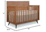 Evolur Stilnovo Mid Century 4-in-1 Convertible Crib Evolur
