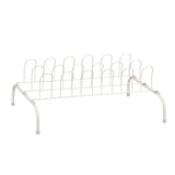Household Essentials 9-Pair Wire Shoe Rack, White Household Essentials