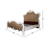 Acme Versailles II Eastern King Bed in Vintage Gray Polyurethane and Bone White ACME Furniture