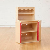 ECR4Kids Play Kitchen Storage Cupboard, Wooden Playset, Natural ECR4Kids