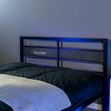 X Rocker Basecamp Full Size Gaming Bed, Rotating TV Mount with Vented Console Storage, Metal Mesh Frame with Slats, Amazon Exclusive, Black X Rocker