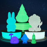 Kretrum 3D Printer Filament Glow in Dark PLA 1.75 mm Dimensional Accuracy +/- 0.02 mm 1 KG 2.2 lbs Neatly Shiny Spool Widely Suitable for Most FDM 3D Printer Glow in The Dark Blue Kretrum