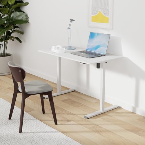 FLEXISPOT EN1 One-Piece Standing Desk 48 x 24 Inches Height Adjustable Electric Sit Stand Up Desk Home Office Desk FLEXISPOT