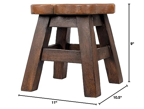 Sea Island Imports, Inc. Fox Hand-Carved Acacia Hardwood 11 inch Decorative Animal Foot Rest Step Stool Sea Island Imports, Inc.