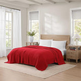 Tommy Hilfiger - King Cotton Blanket, Textured Pique Weave Bedding, Medium Weight Soft Blanket, Anti-Pilling & Fade Resistant, Ideal for Layering, Oeko-TEX Certified (Red) Tommy Hilfiger