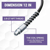 Grease Gun Accessory Kit,includes Grease Needle Dispenser, 2pcs Grease Needle Nozzles, 90 Degree Grease Coupler Adapter with Sleeves, Grease Gun Coupler, 12 Inch Grease-Gun-Hose, Zerk Fitting Cleaner GATTLELIC