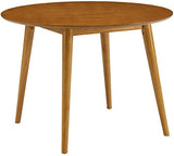 Crosley Furniture Landon 5-Piece Mid Century Round Dining Table Set for 4, Acorn Crosley Furniture