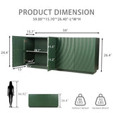 NTYUNRR 59" Buffet Sideboard Cabinet with Storage, Mid Century Modern Accent Credenza with Shelves, Media Console with 4 Doors, Coffee Bar Table for Entryway Living Room Dining Room Kitchen, Green NTYUNRR