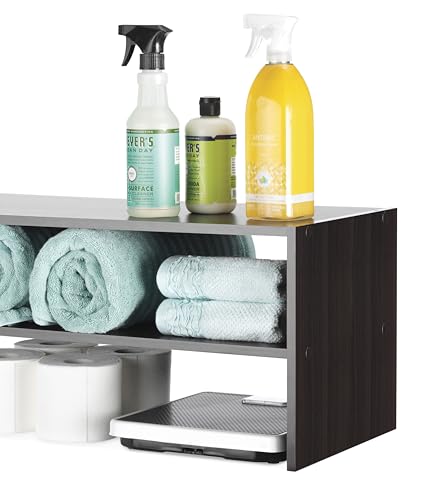 Whitmor Wood Stackable 2-Shelf Shoe Rack, 24 INCH, Espresso，2 Pack Whitmor