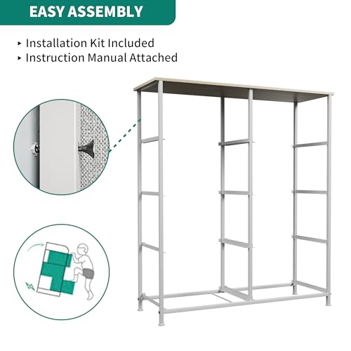 YITAHOME 8 Drawers Dresser - Fabric Storage Tower, Organizer Unit for Bedroom, Living Room & Closets - Sturdy Steel Frame, Easy Pull Fabric Bins & Wooden Top YITAHOME