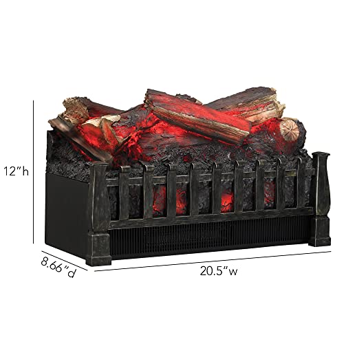 duraflame Electric Log Set 400 Sq Ft Heater, Faux Logs Insert with Lifelike Flames for Existing Fireplaces, Remote Control Included Duraflame