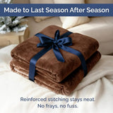 Ultra Soft Fleece Blanket Twin Size - Flannel Fleece Luxury Twin Blanket - Lightweight for Couch Bed Chair - Thick, Warm and Breathable - All Season Cozy Fuzzy, Anti-Static Microplush Bedding, Brown CGK Unlimited