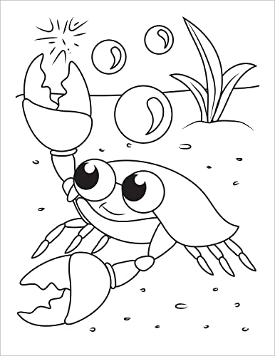 Ocean Coloring Book: Fish & Underwater Sea Animals to Color for Kids Ages 4-8 (Coloring Books for Kids) WoodArtSupply