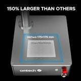 OMTech 30W MOPA Fiber Laser Engraver with Rotary Axis, 5.9"x5.9" Laser Metal Etching Machine for Color Metal Marking, Laser Marking Machine with JPT Source EZCad Galvo Lens OMTech