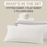 UGG Hedi King Sheet Set 4-Piece Luxury Cooling Sheets Deep Pockets Premium Bedding with 2 Pillow Shams Hypoallergenic Machine Washable Soft Lightweight Bed Set for Bedroom, King, White UGG
