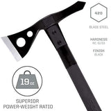 SOG Tactical Tomahawk- Throwing Hatchet, Versatile Survival Tactical Axe and Emergency Breaching Tool with Sheath (F01TN-CP) SOG
