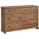 Sauder River Ranch 6-Drawer Bedroom Dresser Sindoori Mango, Sindoori Mango finish Sauder