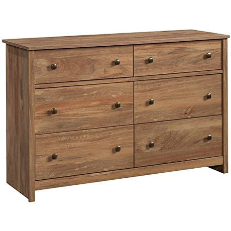 Sauder River Ranch 6-Drawer Bedroom Dresser Sindoori Mango, Sindoori Mango finish Sauder