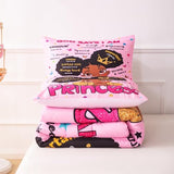 GRAT TIOC Black Girl Magic Comforter Set Twin,Black Girl Bedding Set,Christian Inspirational Little Princess Comforter,God Says I Am Afro Melanin Peekaboo Bedroom Set GRAT TIOC