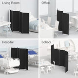 Morngardo 6FT Room Divider Portable, Folding Privacy Screens, 4 Panel Room Partitions, 88" Foldable Wall Dividers, Separating for Home Office Bedroom Dorm Decor (Black) Morngardo