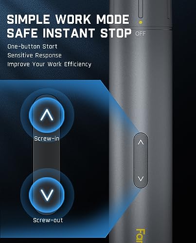 Fanttik S1 Pro 3.7V Electric Screwdriver, Cordless Screwdriver, 16 S2 Metal Bits, 3 Torque Settings, Max 6 N.m, 2000mAh Battery, LED Light, 1/4''Hex, Idea Tool for Furniture/Desktop Computer Fanttik