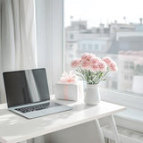 Kaboon White Table Top 23.62" D x 55" W, Solid One-Piece Desktop, Universal Wood Countertop, Reversible Laminate Top, Double Desks, L-Desk DIY, for Home and Commercial Kaboon