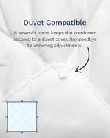 ViscoSoft Full Down Alternative Comforter – All Season Cooling Breathable Microfiber Duvet Insert, Soft Quilted Reversible Blanket, White ViscoSoft