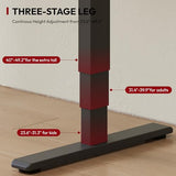 SANODESK Standing Desk 3 Stages Dual Motor 60 inch Whole-Piece Real Bamboo Desktop Height Adjustable Desk for Home Office Stand Up (Black Frame/ 60" Curved Natural Bamboo Top) SANODESK