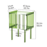 solaround Acrylic Record Player Stand, with Vinyl Storage, Clear Acrylic Side Table, (Green) solaround