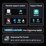 Artilume T1-P Laser Engraver 7000mW, APP Control, Foldable Design with Height Extension and Protective Enclosure, Portable Laser Cutter and Engraver Machine, 200x150mm Large Engraving Area Artilume