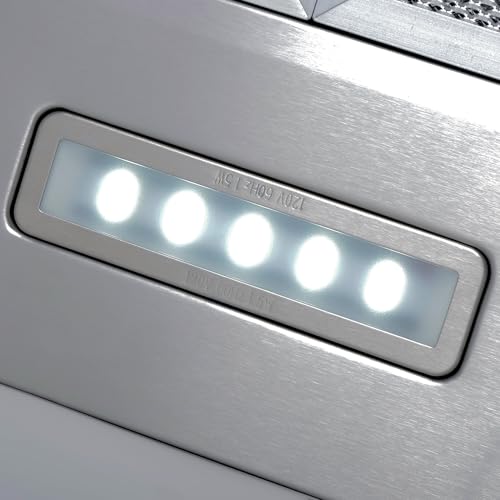 COSMO COS-5MU30 30 in. Delta Collection Ducted Under Cabinet Range Hood, Button Controls, Reusable Filters, LED Lights, Stainless Steel COSMO