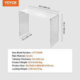 VEVOR Clear Acrylic Console Table, Sleek Transparent Acrylic End Table, Versatile Acrylic Side Table 37.95x15x29.13 inch, Ideal for Entryway, Lounge, or Dining Area VEVOR