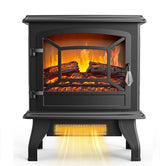 ROVSUN Electric Fireplace Stove, 20''H Freestanding Electric Space Heater with Temperature Adjustable, Realistic Flame Effect & Overheat Protectio for Indoor Bedroom Dorm Office Use, 1400W ROVSUN